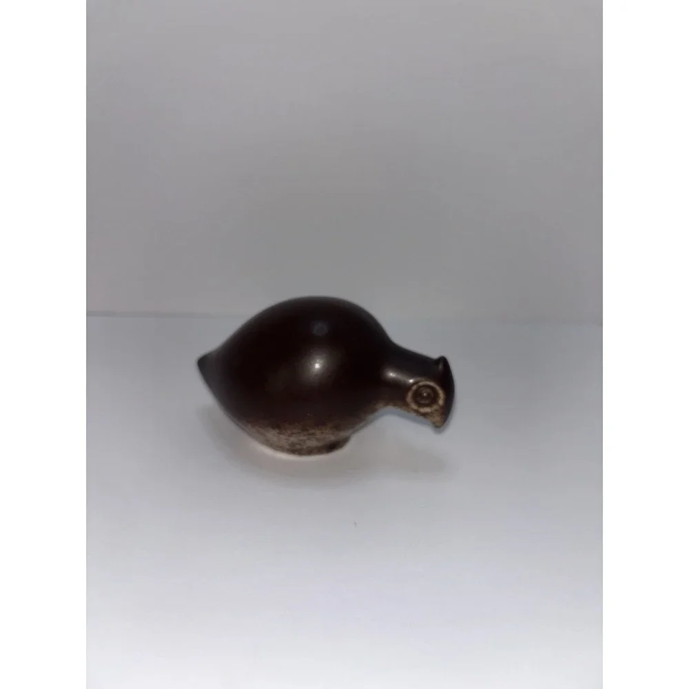 Vtg Howard Pierce Ceramic Quail Family Replacement‎ Brown & Tan Speckled MCM